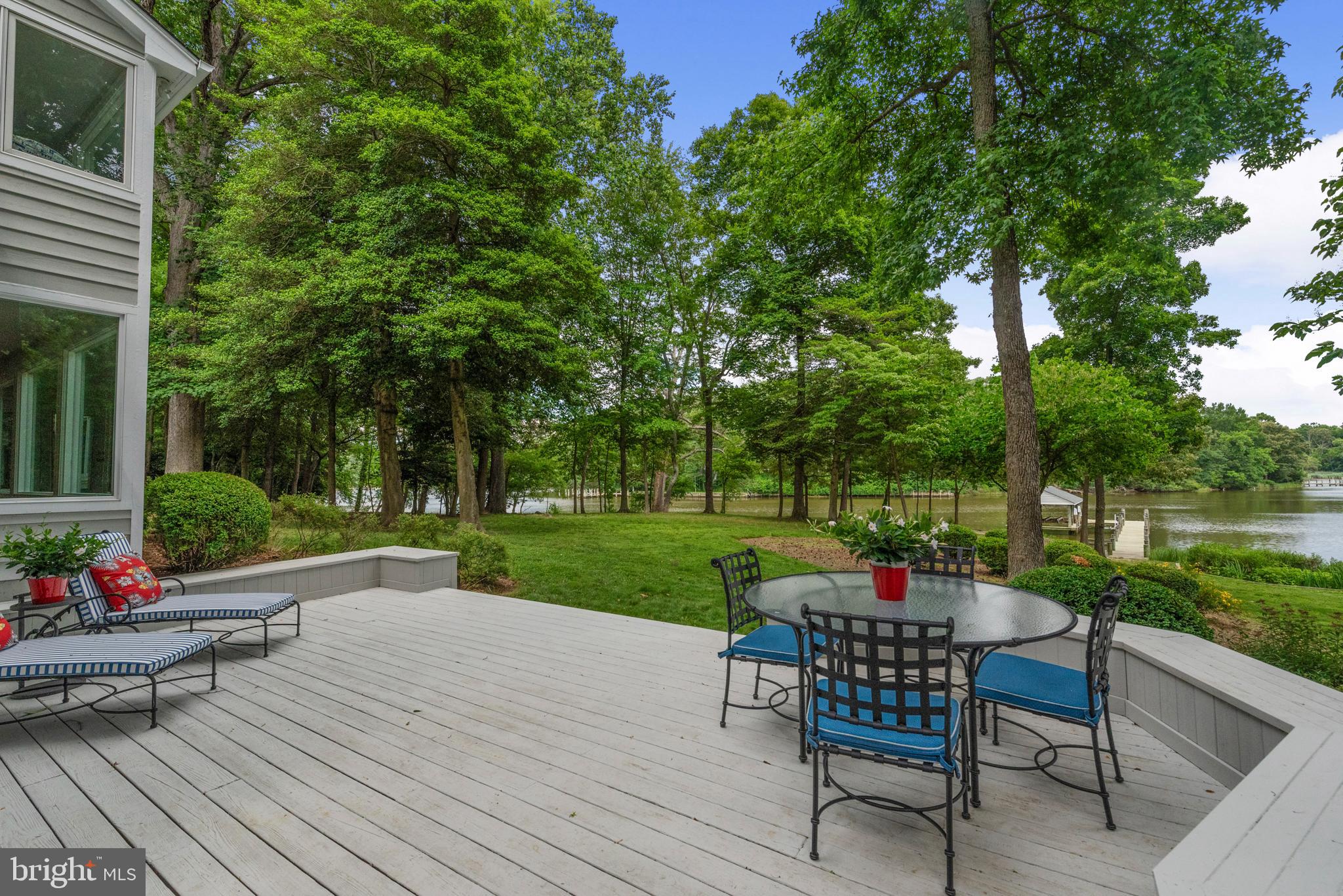 Deck overlooking Meredith Creek