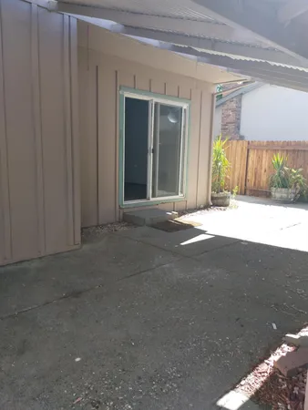 a backyard of a house