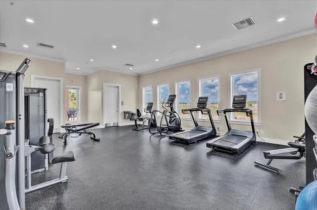 a view of a room with racks