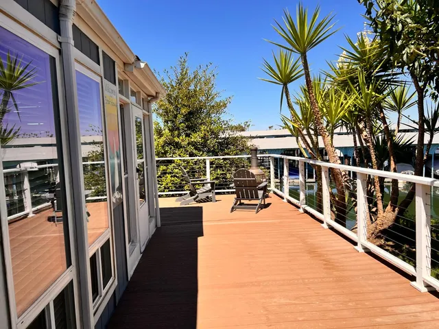 a view of a house with a balcony