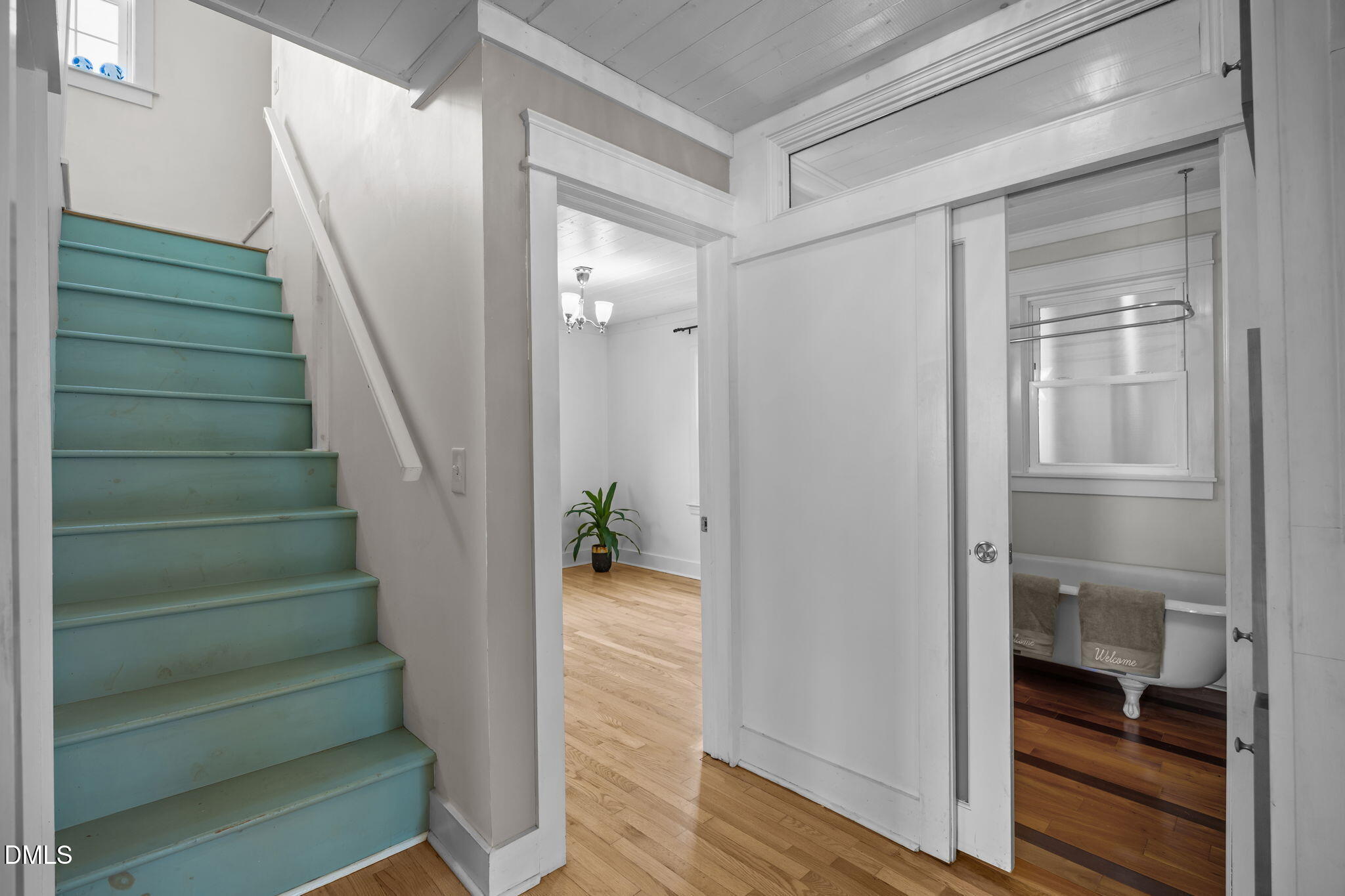 213 Guthrie Street Graham, NC 27253 - Photo 17 of 34 hall with stairs to 2nd floor