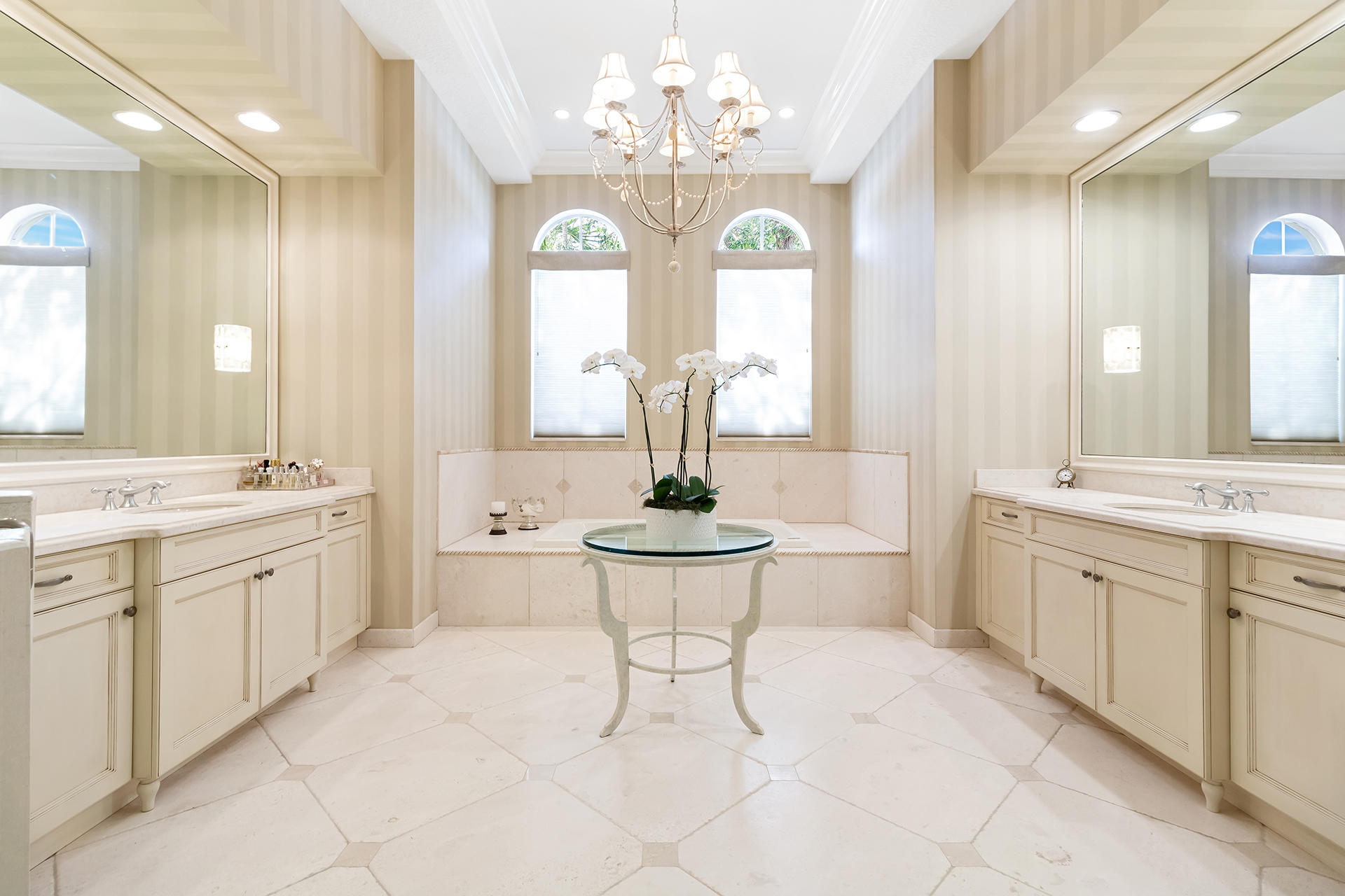 17562 Middlebrook Way Boca Raton, FL 33496 - Photo 25 of 82 a large bathroom with a double vanity sink a mirror and a bathtub