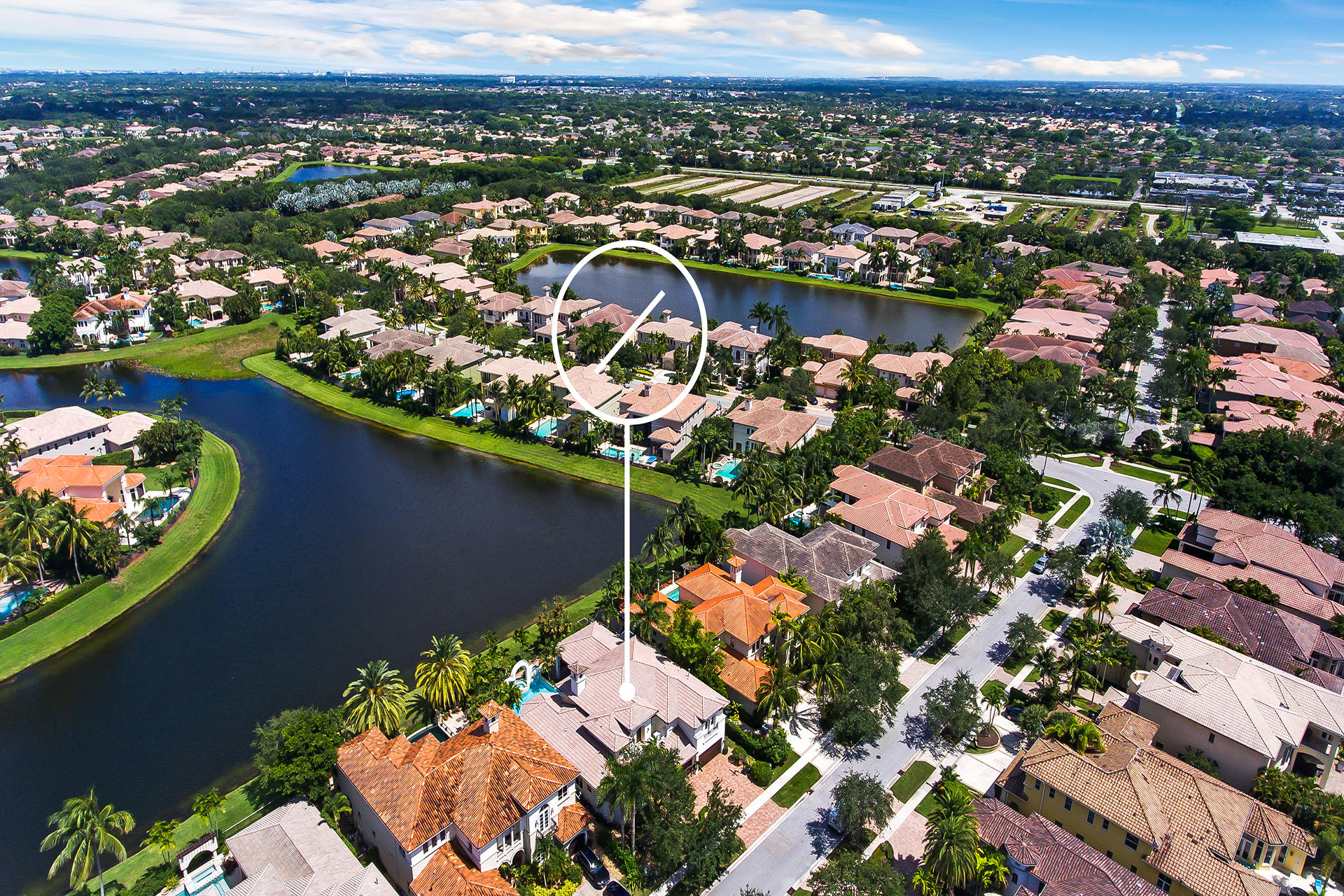 17562 Middlebrook Way Boca Raton, FL 33496 - Photo 54 of 82 an aerial view of a house with a lake view