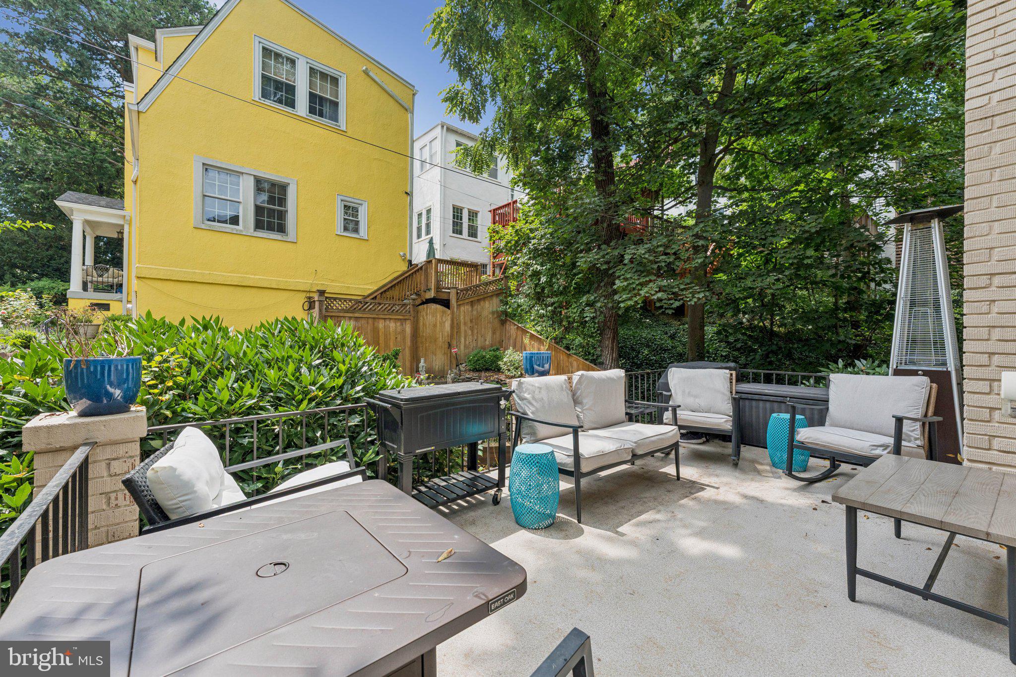 3512 30th Street Northwest Washington, DC 20008 - Photo 39 of 41 a view of backyard with outdoor seating and plants