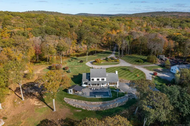 a view of a water with a mountain in the back