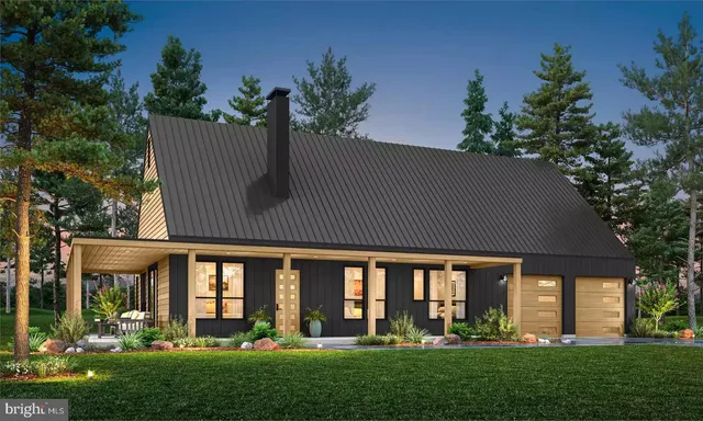 a view of a house with garden and plants