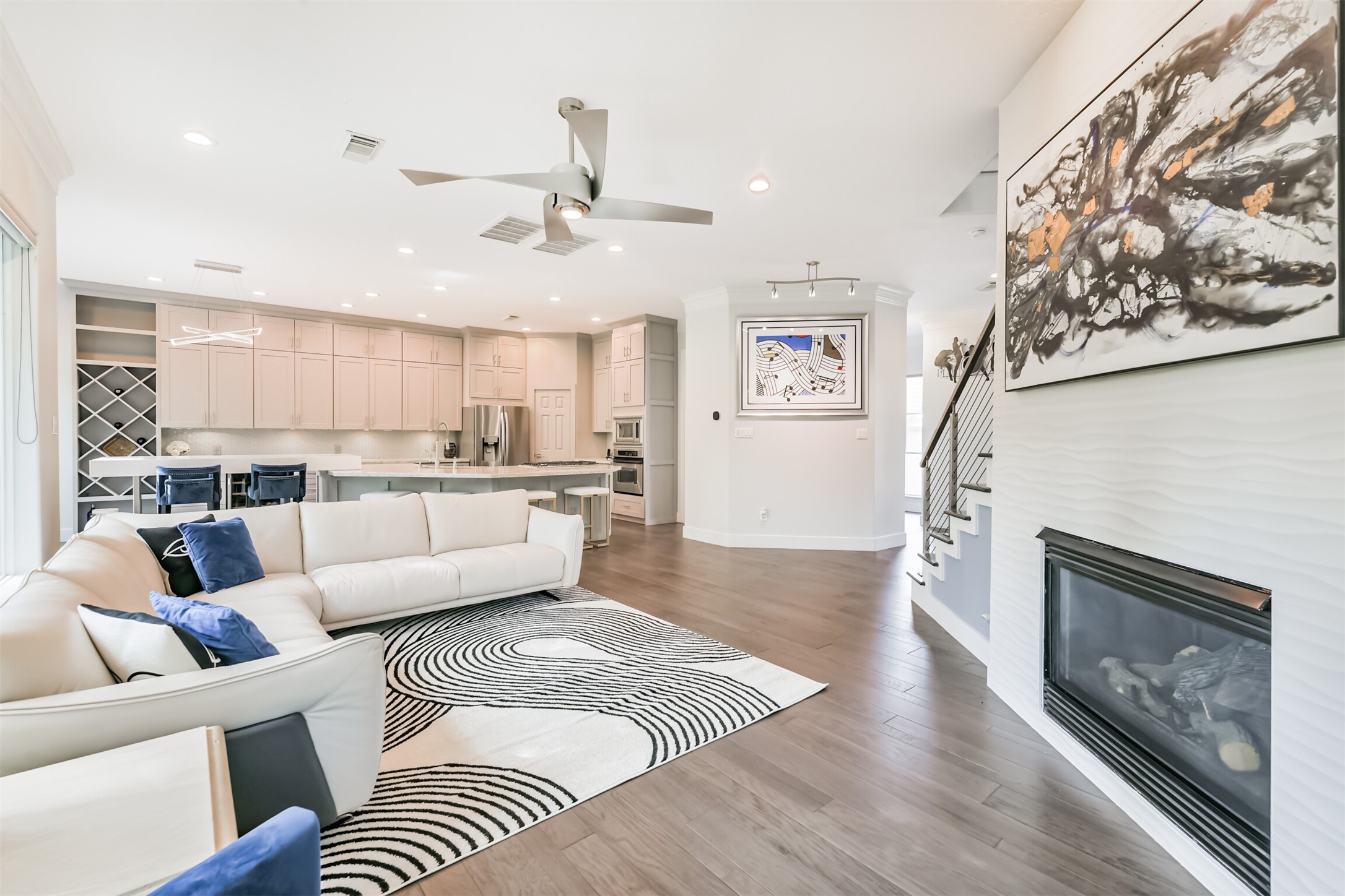 12636 Briar Patch Drive Houston, TX 77077 - Photo 8 of 43 From this angle of the family room you can see the kitchen is open.