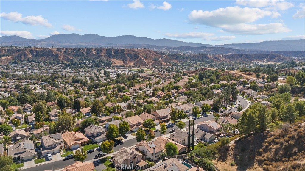 27687 Ron Ridge Drive Saugus, CA 91350 - Photo 43 of 50 an aerial view of residential house and green space