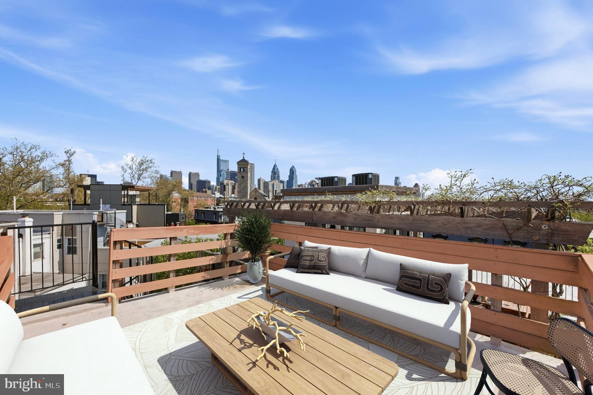2405 Catharine Street Philadelphia, PA 19146 - Photo 34 of 49 Main Rooftop (View 2) - Virtually Staged