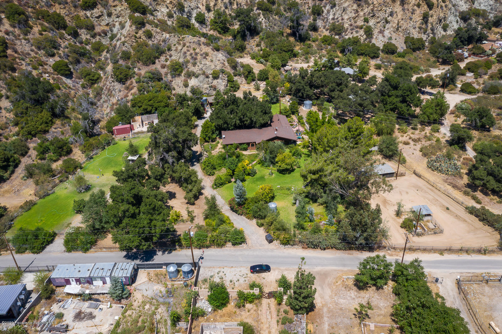 2311 Stonyvale Road Tujunga, CA 91042 - Photo 81 of 83 an aerial view of residential house with outdoor space and trees all around