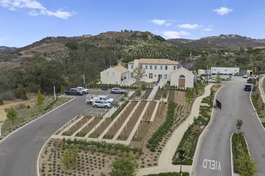 3015 Rue De Latour Vista, CA 92084 - Photo 36 of 48 a view of a terrace with a garden and a mountain view