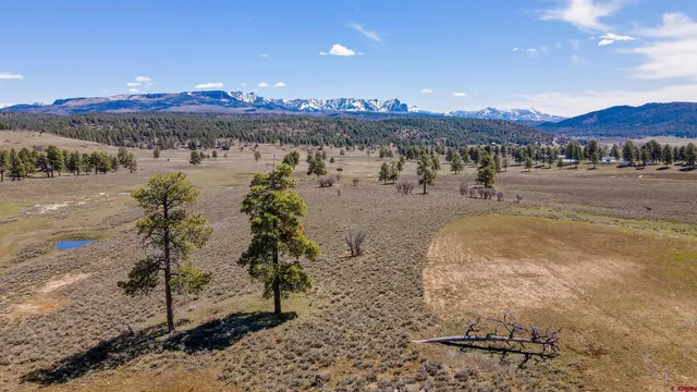 a view of a lake with a mountain