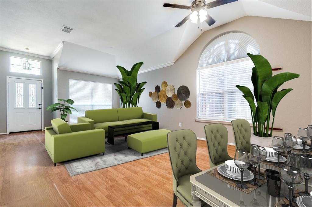 4232 Briarbend Road Dallas, TX 75287 - Photo 3 of 20 a living room with furniture and a potted plant