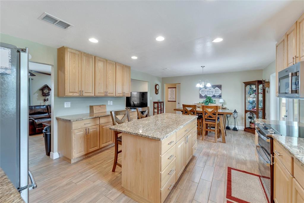 3790 Moores Lake Road Dover, FL 33527 - Photo 9 of 56 Granite counterops, island, tile thru-out