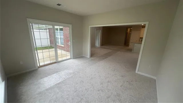 a view of a terrace with seating area