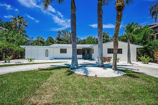 a view of a house with swimming pool and a yard