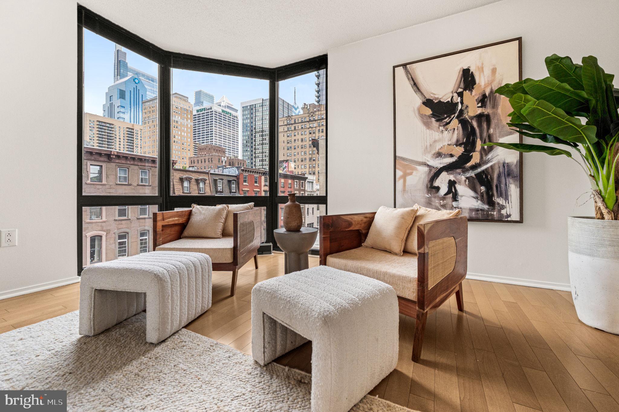2018 Walnut Street, Unit 5B Philadelphia, PA 19103 - Photo 2 of 43 View from living room