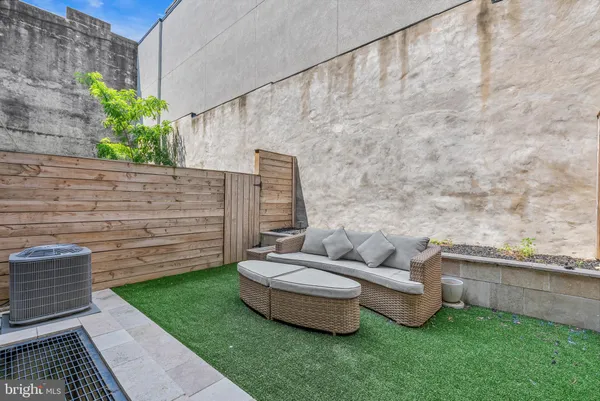 a view of yard from outdoor seating