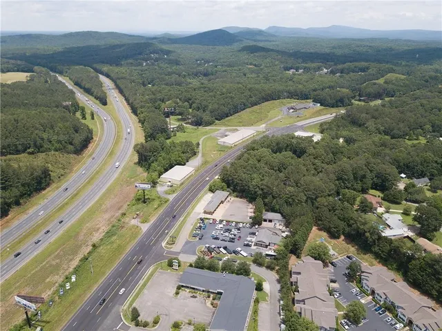 a view of a city from a lake view
