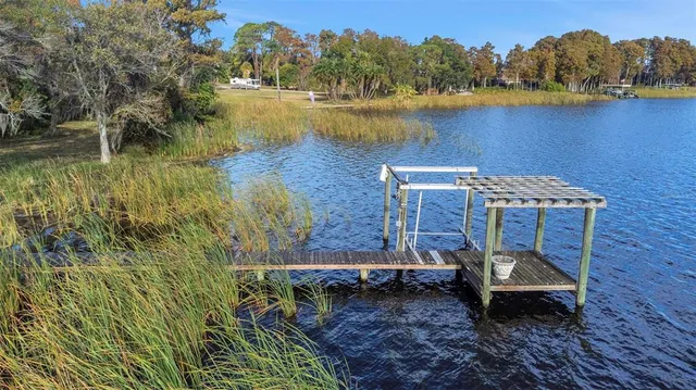 a view of a lake with a mountain from a lake view