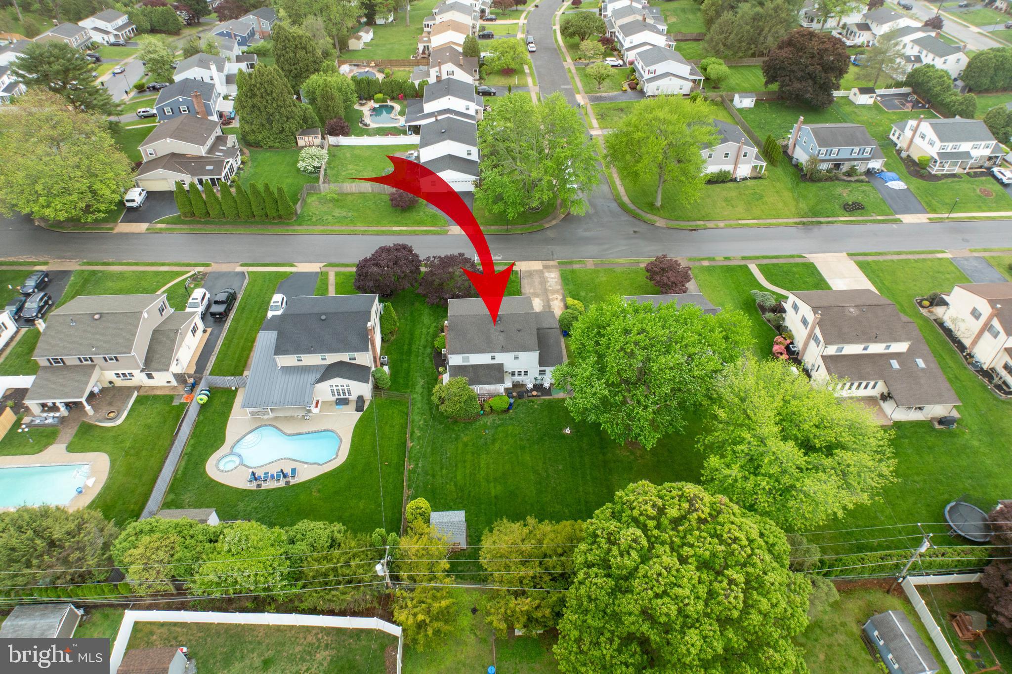 2613 Caranel Road Broomall, PA 19008 - Photo 41 of 49 an aerial view of tennis court