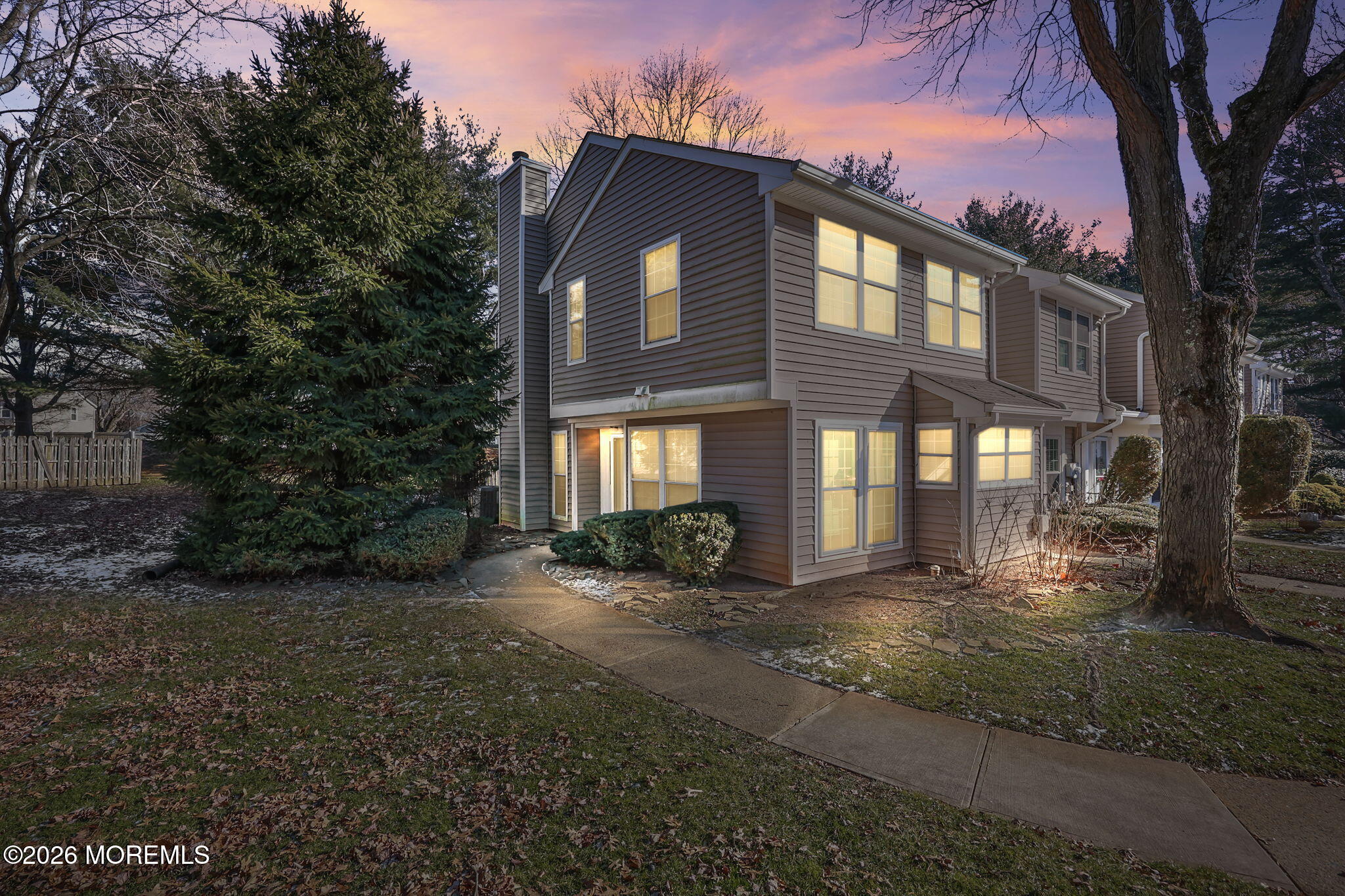 a front view of a house