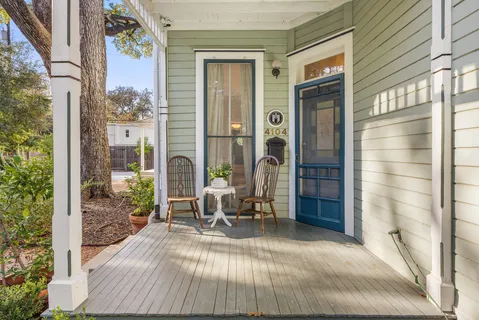 a view of living room with porch and furniture