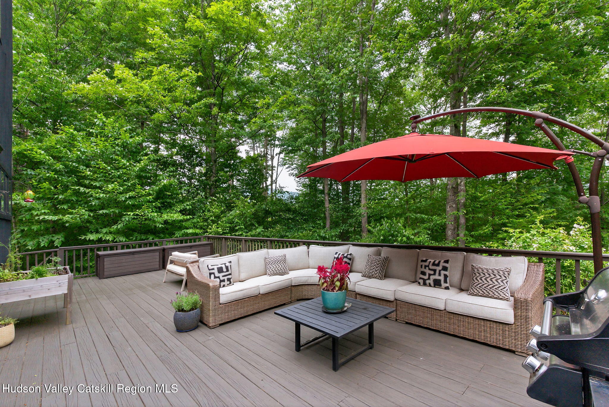 69 Irondale Road Phoenicia, NY 12464 - Photo 26 of 30 an outdoor sitting area with furniture and wooden deck