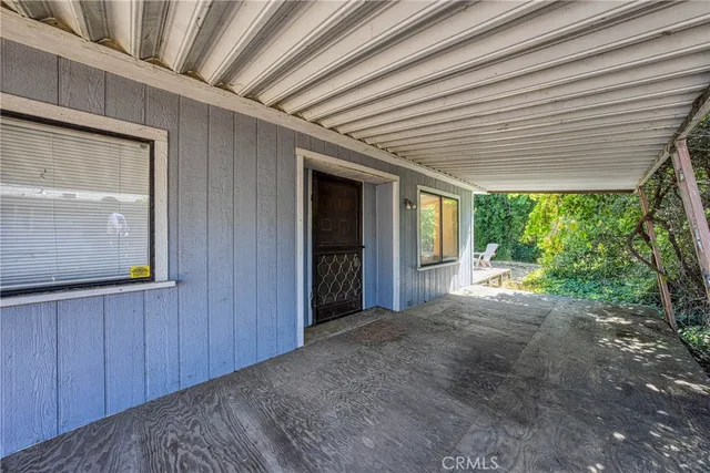a view of a backyard of a house