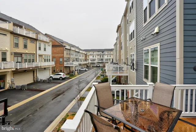 a front view of building with street