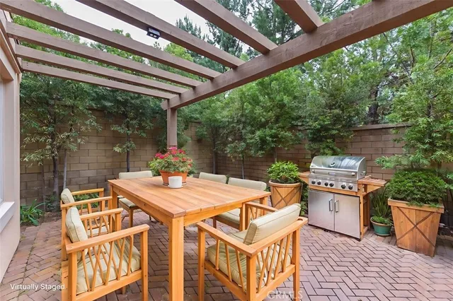 a view of backyard with green space