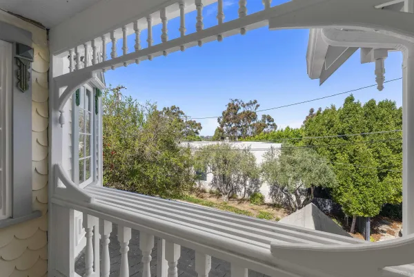 a view of a porch