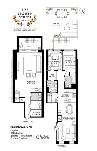 $2,595,000 | 378 8th Street, Unit GARDEN | Park Slope