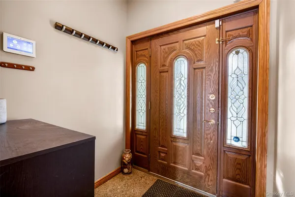 a front view of a house with entryway