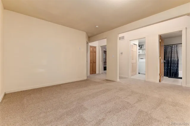 an empty room with a window