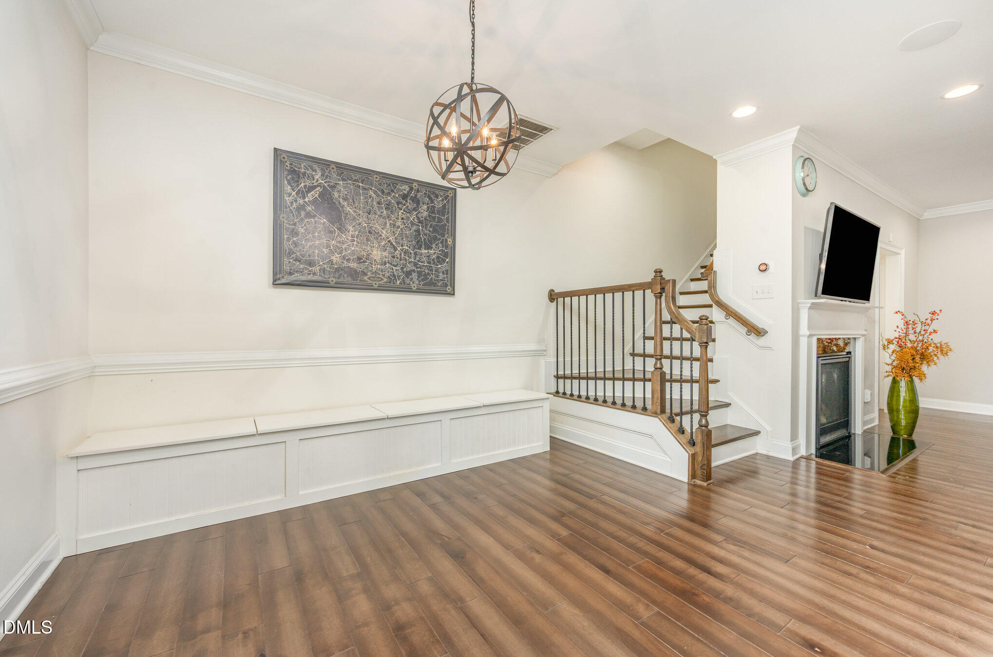 708 Fallon Grove Way Raleigh, NC 27608 - Photo 7 of 27 a view of livingroom with furniture and wooden floor