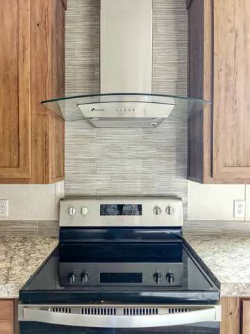 a close view of a stove