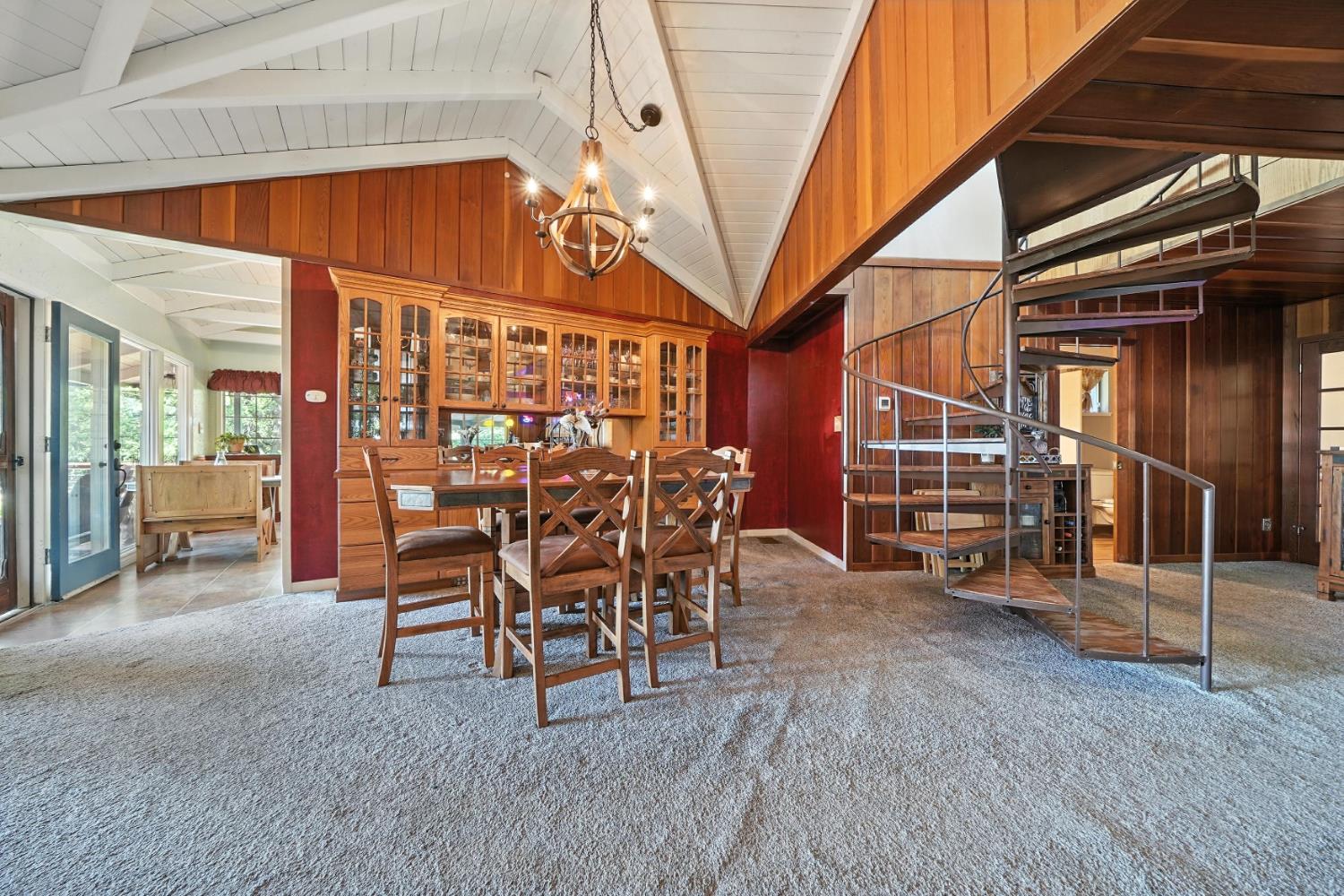 19630 Charleston Road Volcano, CA 95689 - Photo 31 of 70 a dining room with furniture and a table