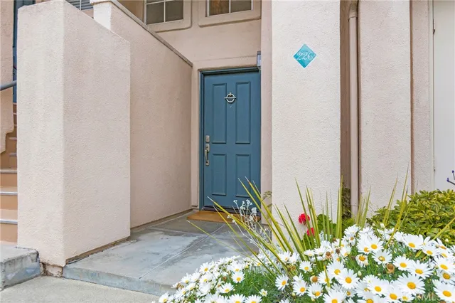 a view of a backyard of the house