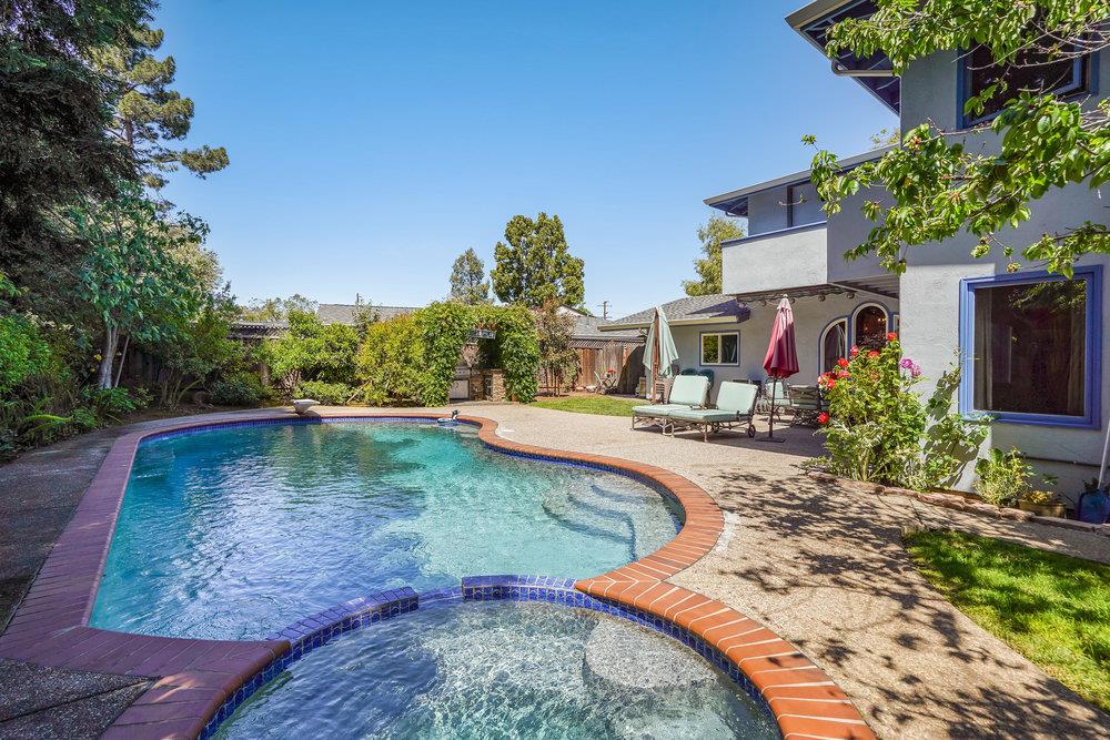 1893 Anthony Court Mountain View, CA 94040 - Photo 32 of 38 a swimming pool with outdoor seating and yard