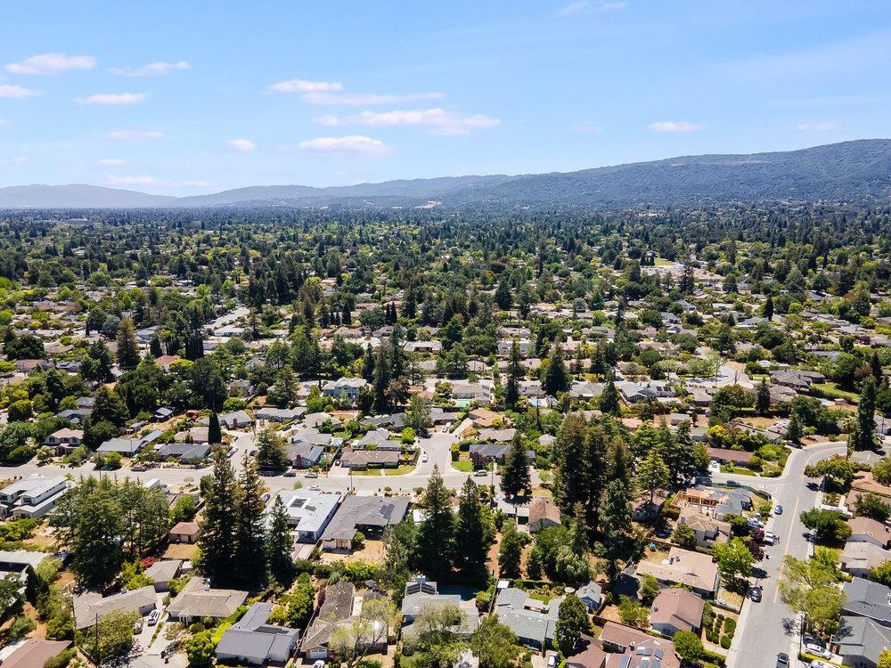 1893 Anthony Court Mountain View, CA 94040 - Photo 38 of 38 an aerial view of a city with lots of residential buildings