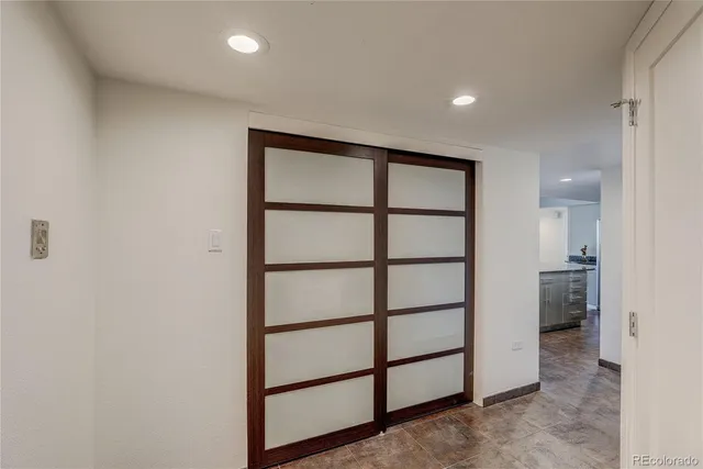 a view of a building and a street