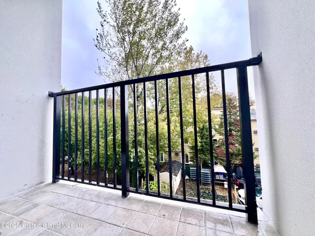 a balcony with outdoor space