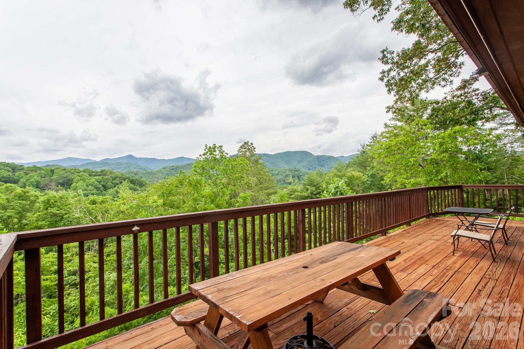 307 Blue Ridge Parkway Bryson City, NC 28713 - Photo 21 of 48 a balcony with wooden floor and city view