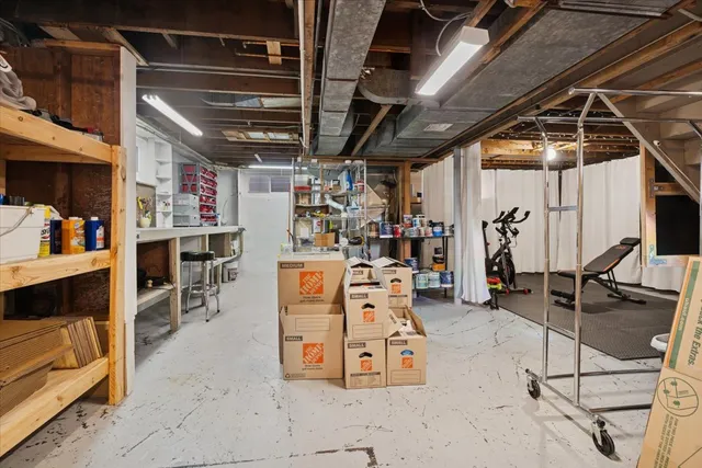 a view of storage and utility room