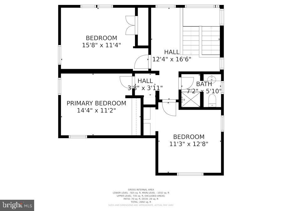 25 East Braddock Road Alexandria, VA 22301 - Photo 81 of 81 Upper Level Floor Plan