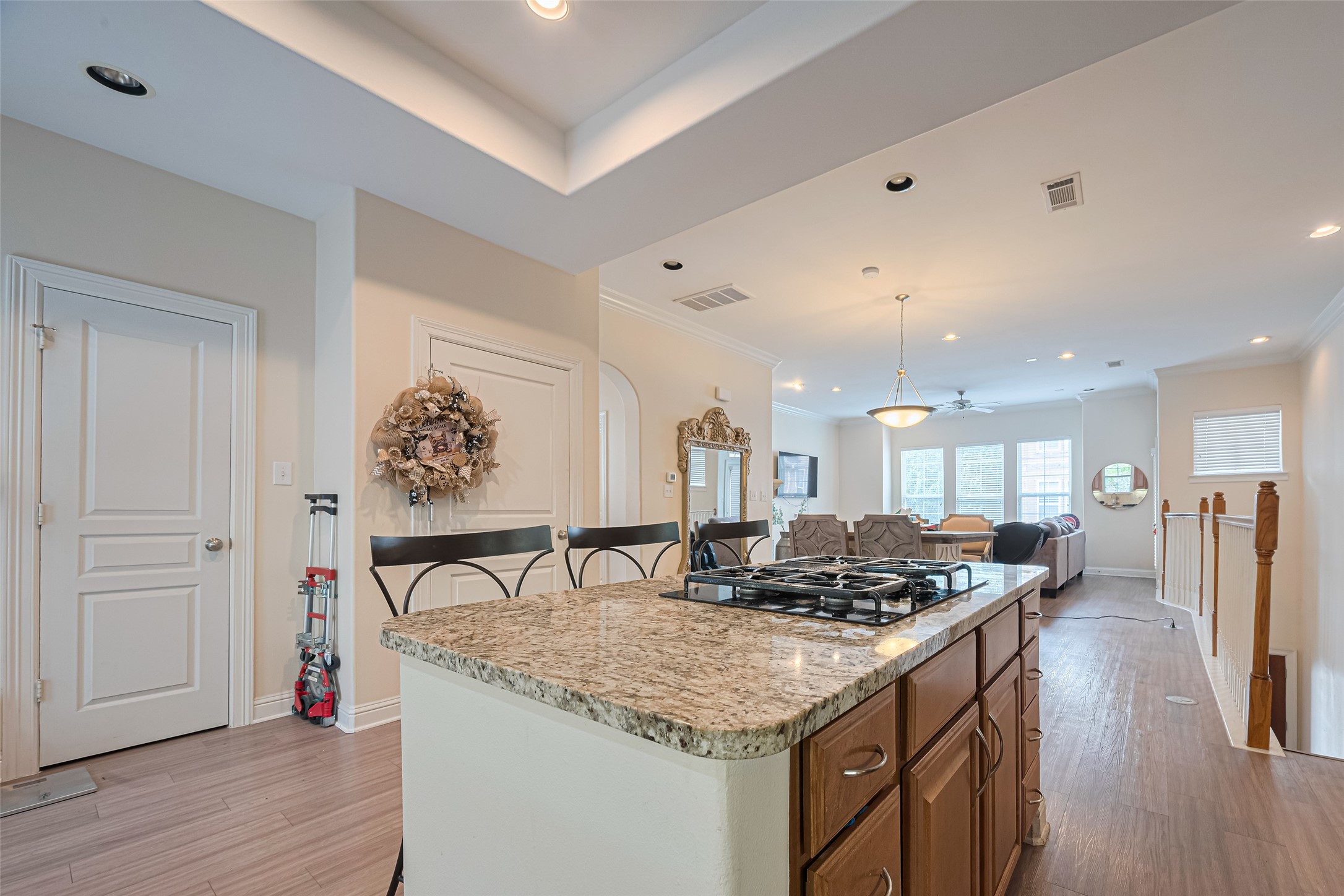 24 Versante Court Houston, TX 77070 - Photo 28 of 30 a kitchen with stainless steel appliances granite countertop a sink and cabinets