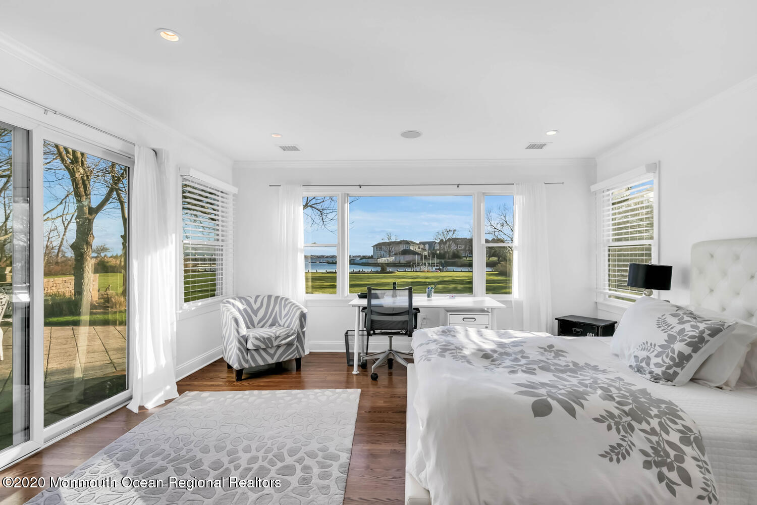 1 Horatius Way Rumson, NJ 07760 - Photo 12 of 24 a bedroom with furniture and large windows