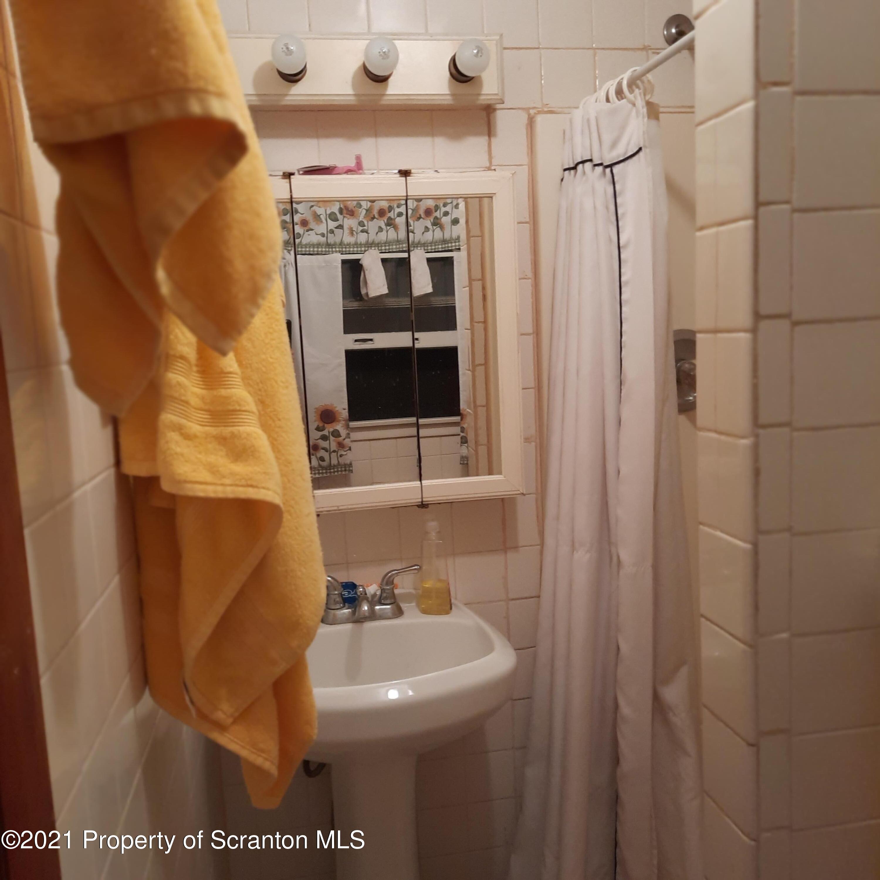 313 Marshal Squire Road Nicholson, PA 18446 - Photo 12 of 21 a bathroom with a sink a mirror and shower