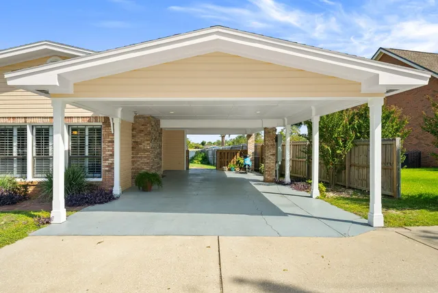 a view of a building with porch